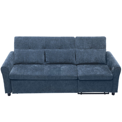Giga 3-seater sofa bed with reversible recliner, featuring plush upholstery and convertible sleeping and seating options.