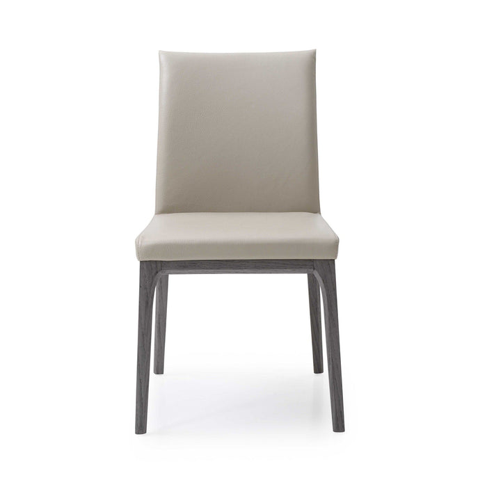 Faux Leather Dining Side Chairs (Set of 2) - Taupe