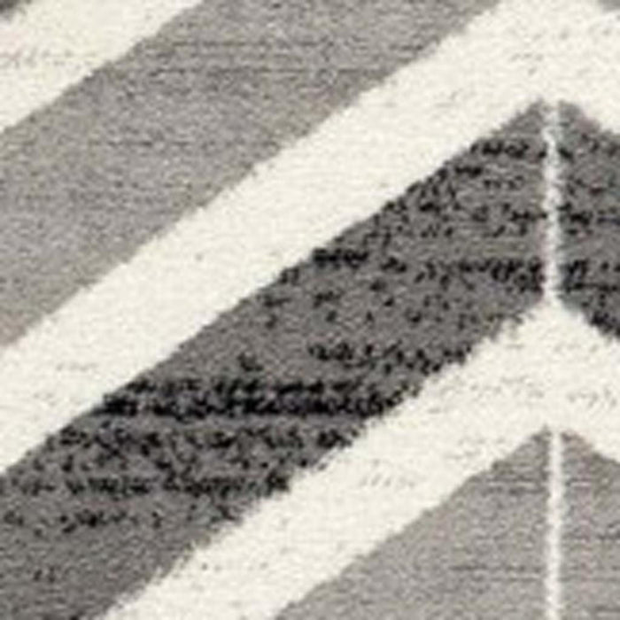 2' x 25' Geometric Runner Rug (609617) - Gray / Beige