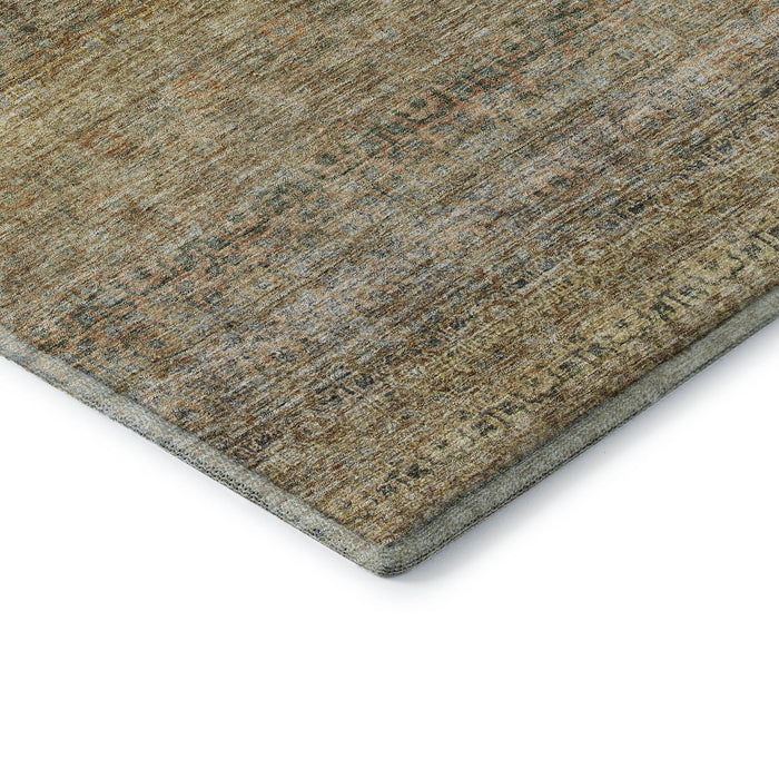 10' X 14' Striped Washable Area Rug With UV Protection (688153) - Wheat / Gray / Beige