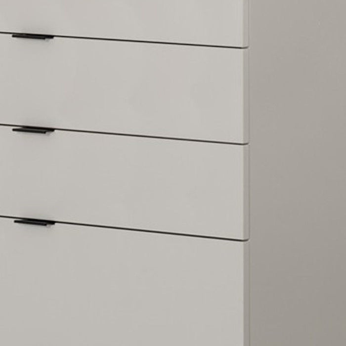 Manufactured Wood Five Drawer Chest - Gray