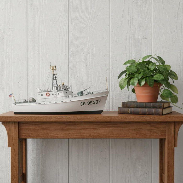 Hand Painted Model Boat (624587) - White