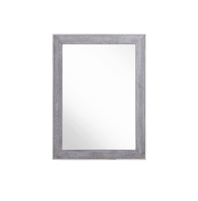 40" Framed Accent Mirror - Gray / Silver