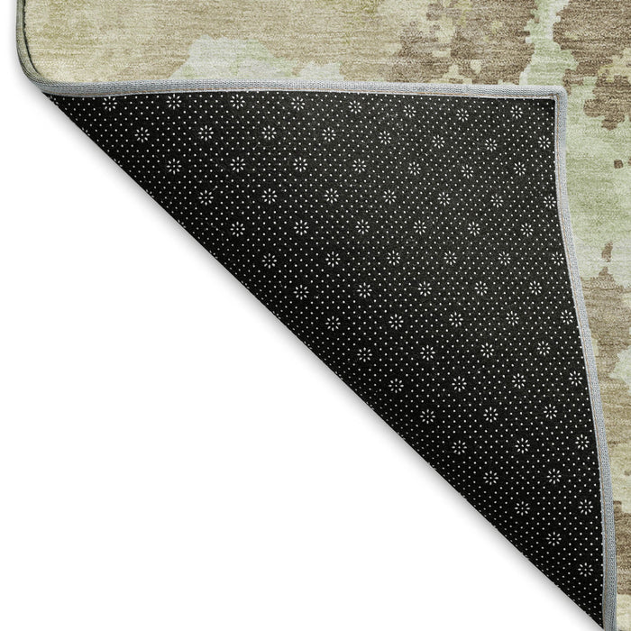 10' X 14' Abstract Washable Area Rug With UV Protection (693372) - Taupe / Ivory / Beige