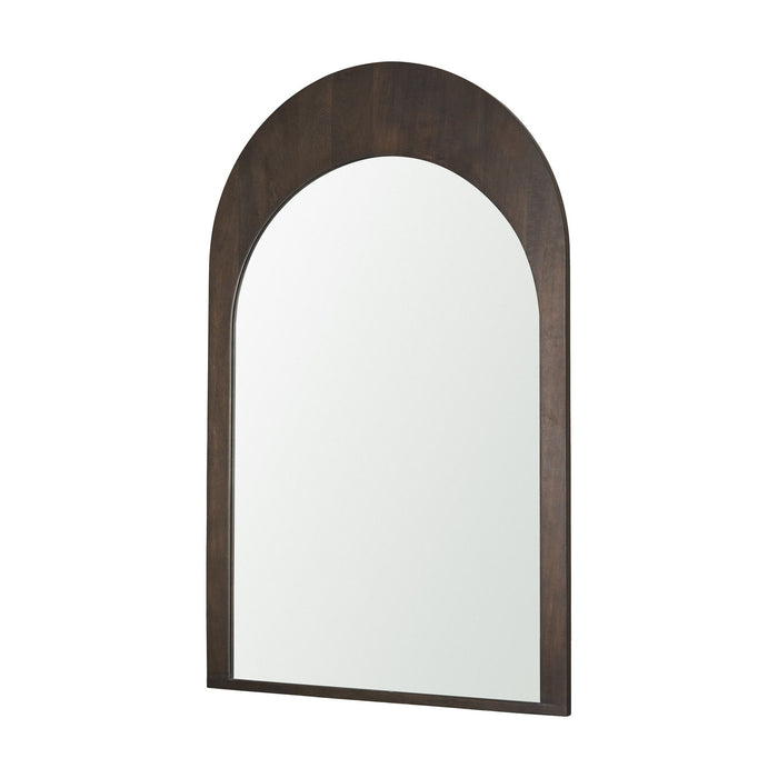 48" Solid Arch Framed Accent Mirror - Brown