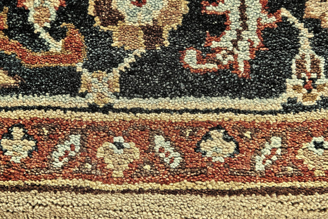 9' X 13' Wool Oriental Hand Knotted Area Rug (744382) - Tan / Red / Gold