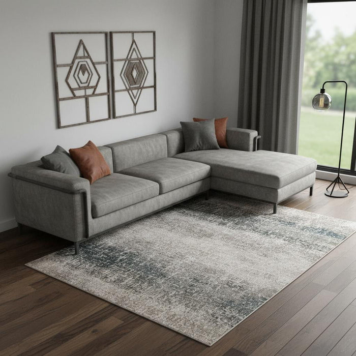 12' X 15' Abstract Area Rug (722298) - Blue / Ivory