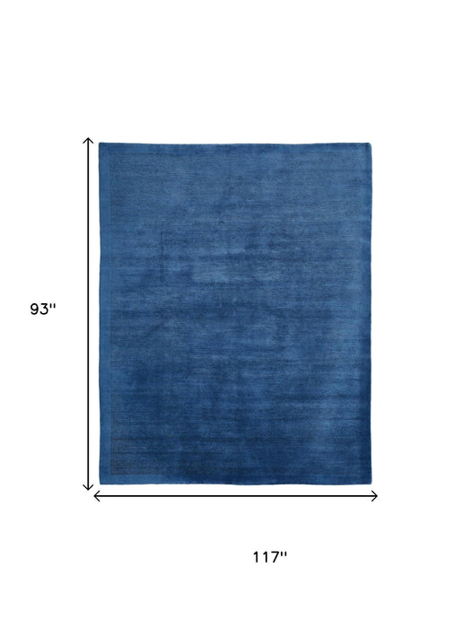 8' X 10' Wool Hand Knotted Area Rug (743908) - Blue / Gray