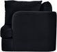 Meridian Furniture Hammond velvet upholstered stationary chair with plush fabric and sleek design, perfect for modern living spaces.