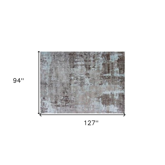 8' x 11' Hand Loomed Area Rug - Brown And Silver