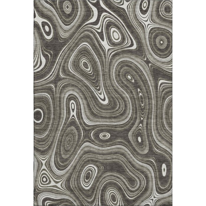 10' X 14' Geometric Washable Area Rug With UV Protection (717723) - Gray / Silver