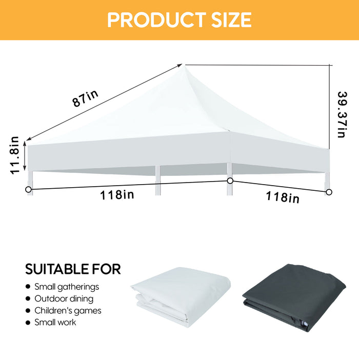 Giga canopy replacement top with 4 W8 bags for pop-up tents, cover only, frame not included, outdoor shade solution