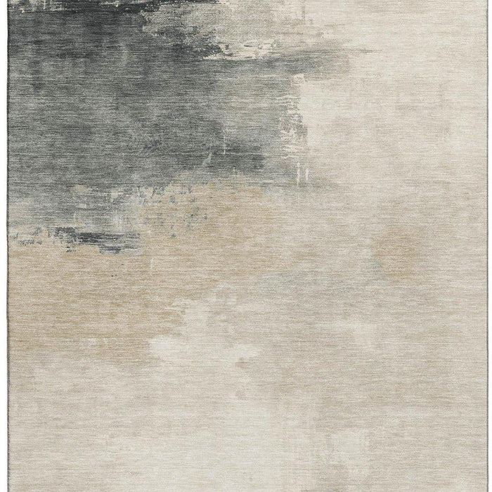 10' X 14' Abstract Washable Area Rug With UV Protection (696686) - Beige / Ivory / Gray