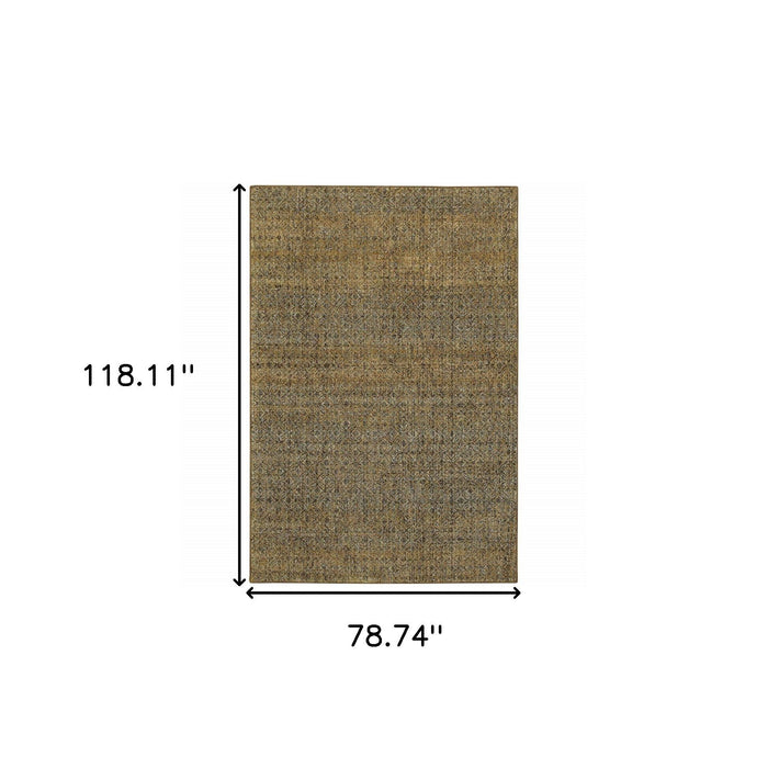 7' x 10' Geometric Power Loom Area Rug - Green