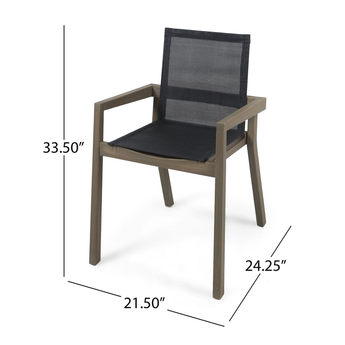 Belfast - Dining Chair With Acacia Wood Frame And Seating (Set of 2)
