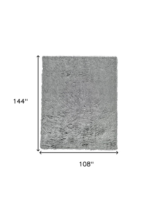 9' X 12' Shag Hand Tufted Area Rug - Gray