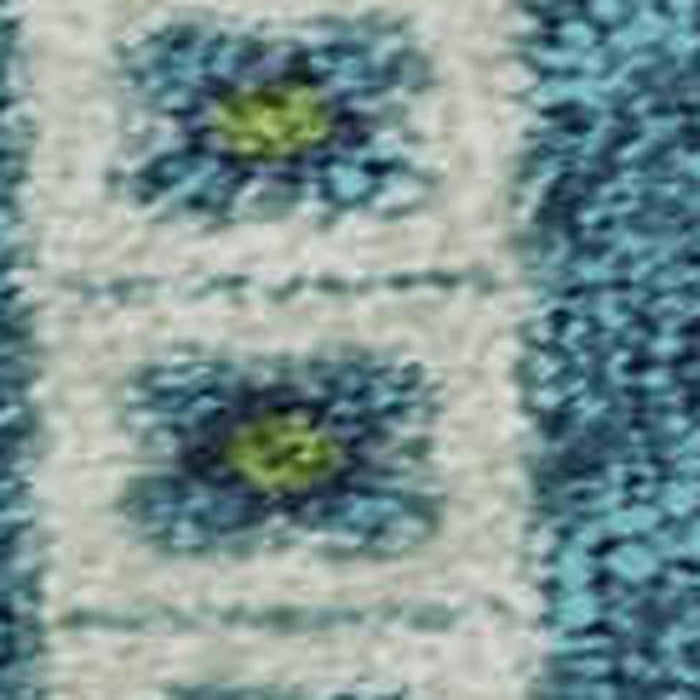 10' X 14' Tribal Washable Area Rug With UV Protection (679294) - Lime Green / Teal / Ivory
