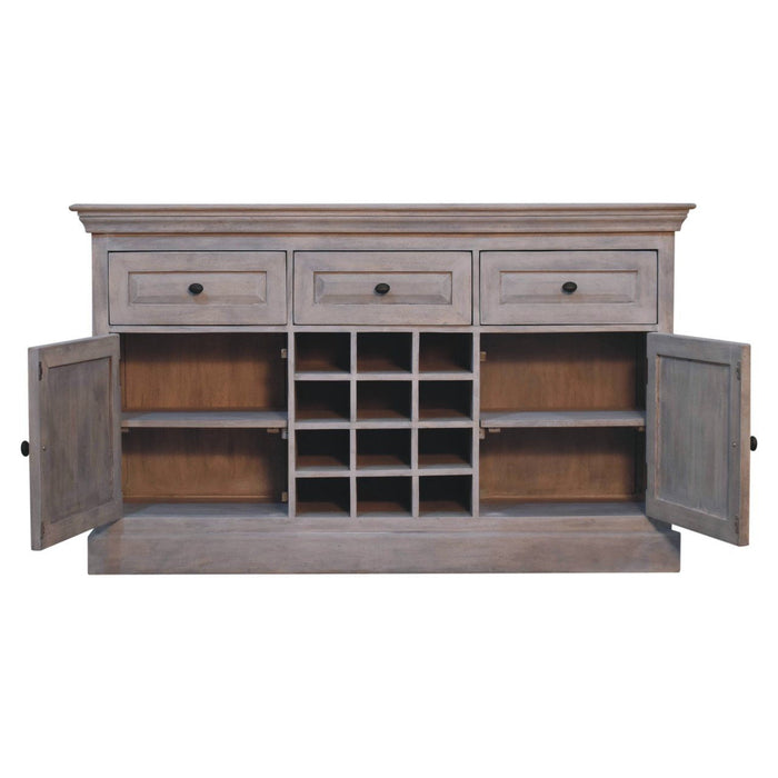 Solid Wood Fireplace TV Stand (720016) - Brown