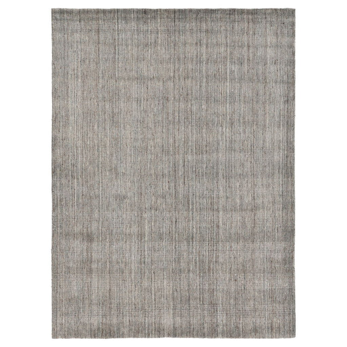 9' X 12' Wool Abstract Hand Woven Area Rug - Gray And Light