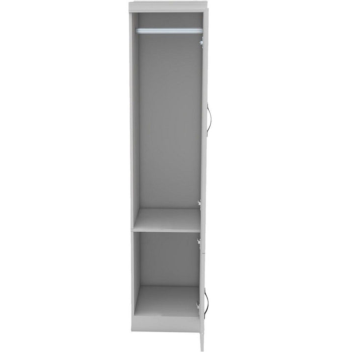 71" Wood Mirro Two Door Combo Dresser - White