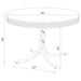 CoasterEveryday retro 5-piece round dining table set with white and black finish, featuring sleek modern furniture design.