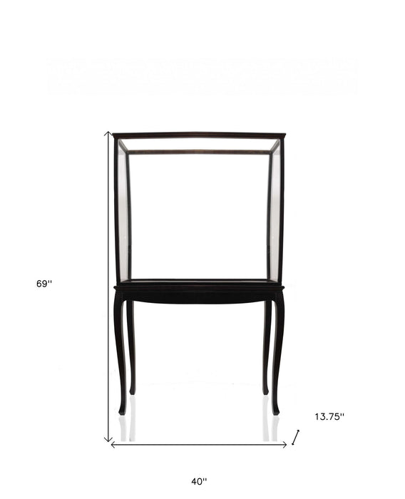 14" Glass Standard Display Stand - Brown