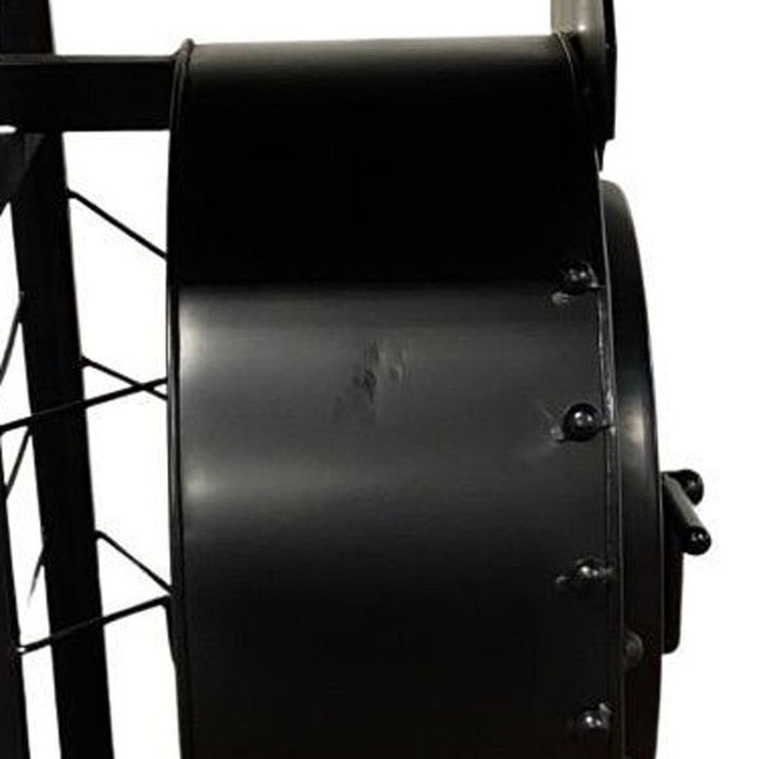 17.5" X 28.5" X 36" Steam Engine Bar Counter - Black