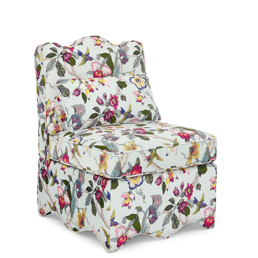 Giga stylish flannel armless dining chair with soft cushion and backrest, perfect for modern kitchen or dining room seating.