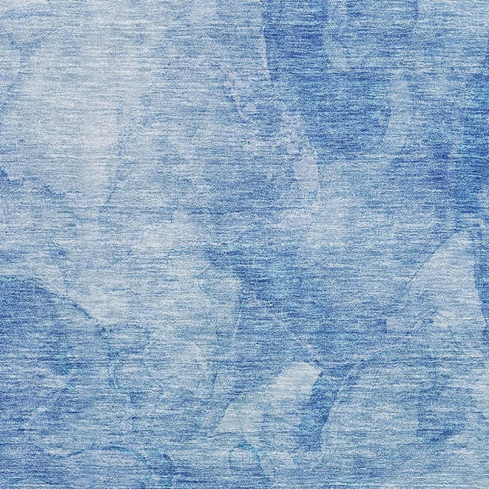10' X 14' Abstract Washable Area Rug With UV Protection (656286) - Blue / Ivory