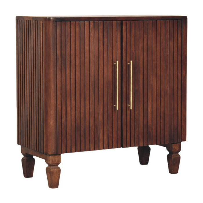 Round Accent Cabinet With Single Door (738388) - Brown