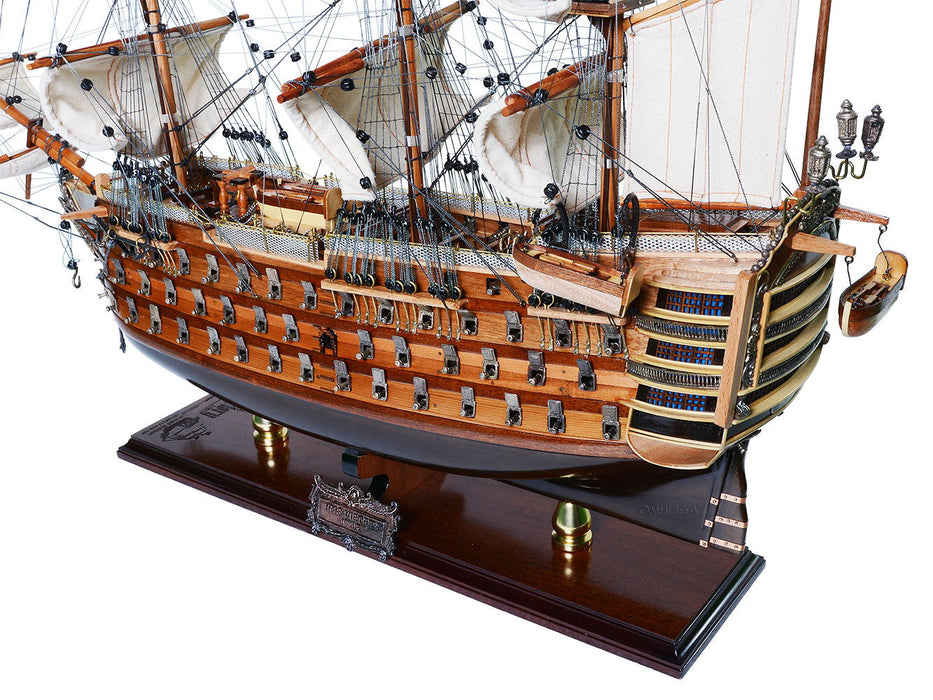 Hand Painted Model Boat (624631) - Light Brown