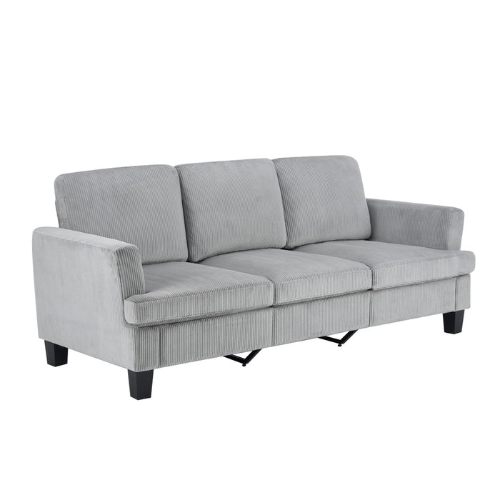 Corduroy Sofa - Gray