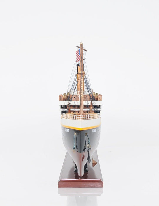 Hand Painted 1912 RMS Titanic Lights Model Boat - Black / White