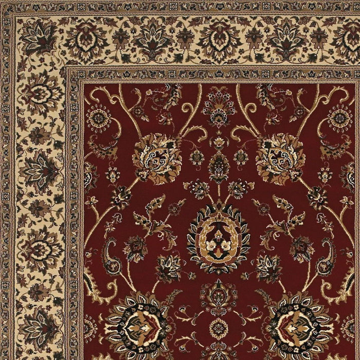 10' X 13' Oriental Area Rug (574352) - Red / Ivory