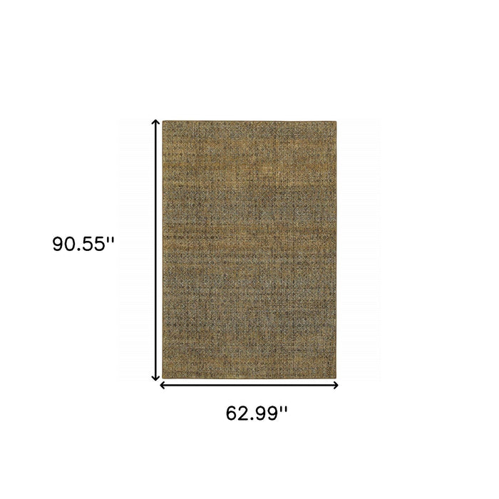 5' x 7' Geometric Power Loom Area Rug - Green