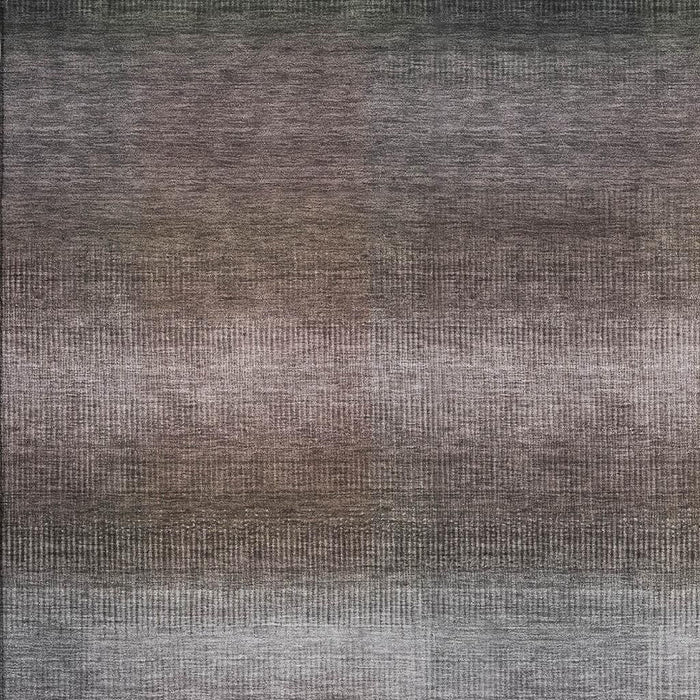 10' X 14' Striped Washable Area Rug With UV Protection (699598) - Brown / Copper / Gray