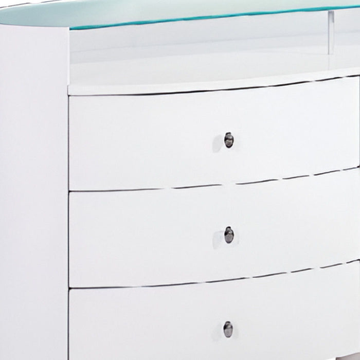 Sophisticated High Gloss Dresser - White