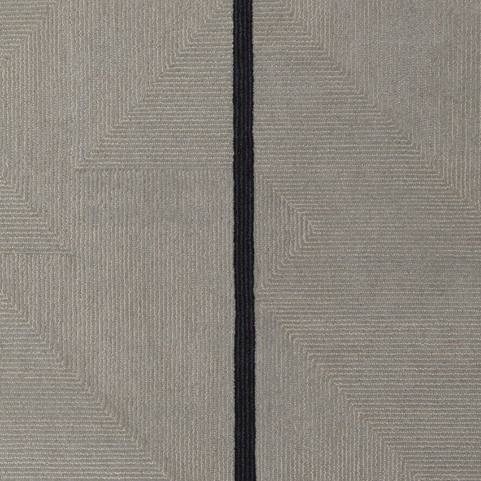 9' x 12' Wool Abstract Geometric Hand Tufted Area Rug - Black And Gray