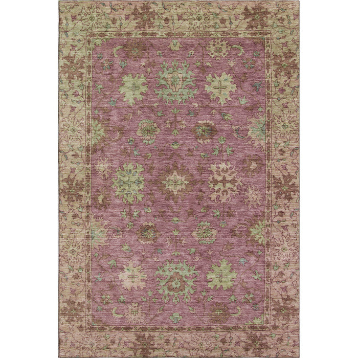 10' X 14' Oriental Washable Area Rug With UV Protection (716581) - Pink / Beige