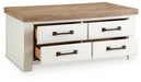 Rectangular cocktail table from Signature Design by Ashley® Savonport collection, featuring a modern wooden finish and sleek design.