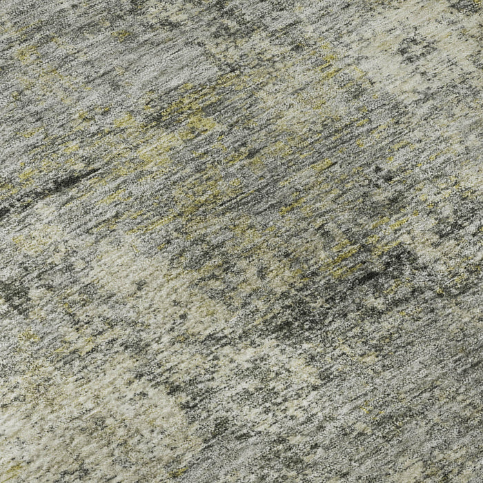 10' X 14' Abstract Washable Area Rug With UV Protection (716785) - Pewter / Beige