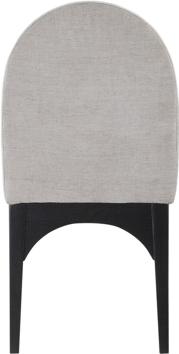 Waldorf - Chenille Dining Side Chair With Black Legs