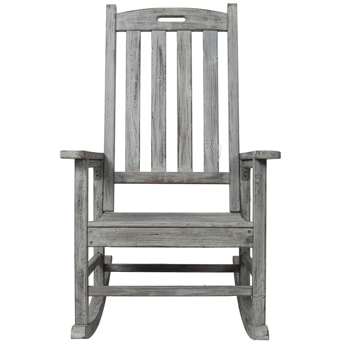 Giga oversized porch rocker chair with wide seat and tall backrest, ideal for outdoor relaxation and comfortable seating.