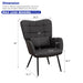 Giga modern accent arm chair with high back, soft padded seat, and metal legs, ideal for stylish living room or office space