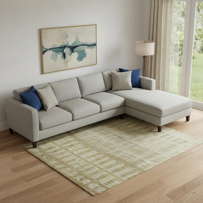 10' X 14' Geometric Washable Area Rug With UV Protection (705017) - Brown / Beige
