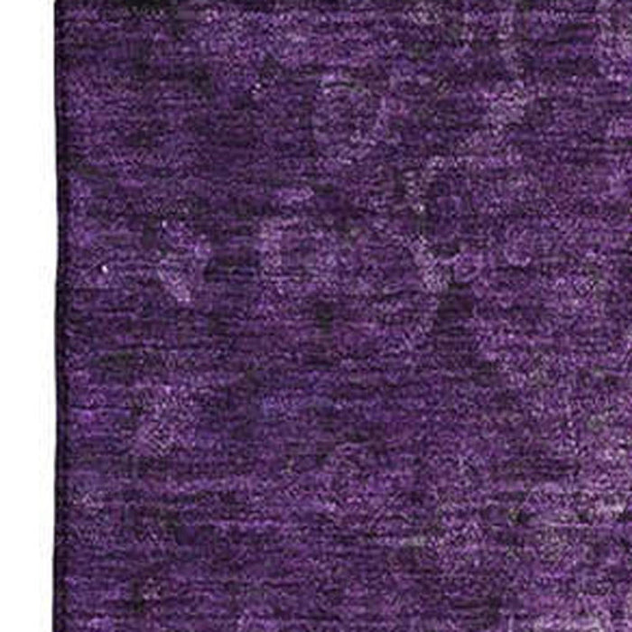 10' X 14' Abstract Washable Area Rug With UV Protection (649546) - Purple / Ivory