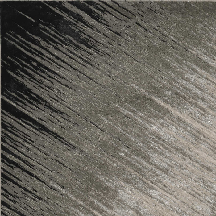 9' x 13' Polyester Area Rug - Silver Gray