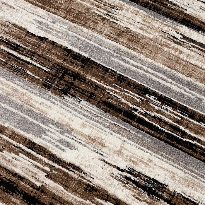 20' x 2.3' Striped Dhurrie Runner Rug - Beige