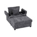Giga modern oversized stationary chair with matching ottoman, cupholders, and USB charging ports for comfortable lounging.