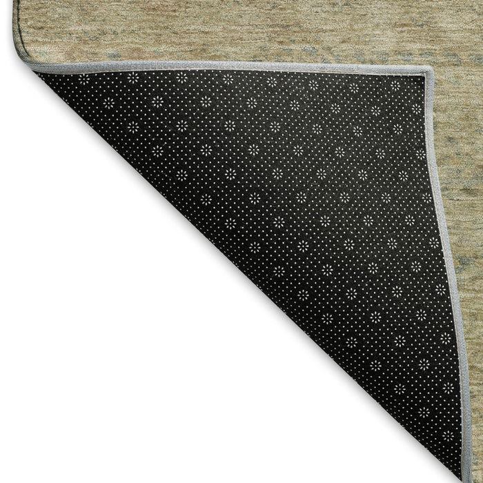 10' X 14' Striped Washable Area Rug With UV Protection (695492) - Beige / Gray / Khaki